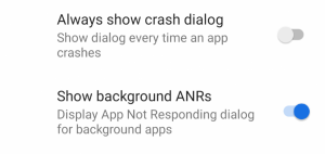 Android P Crash Dialogue